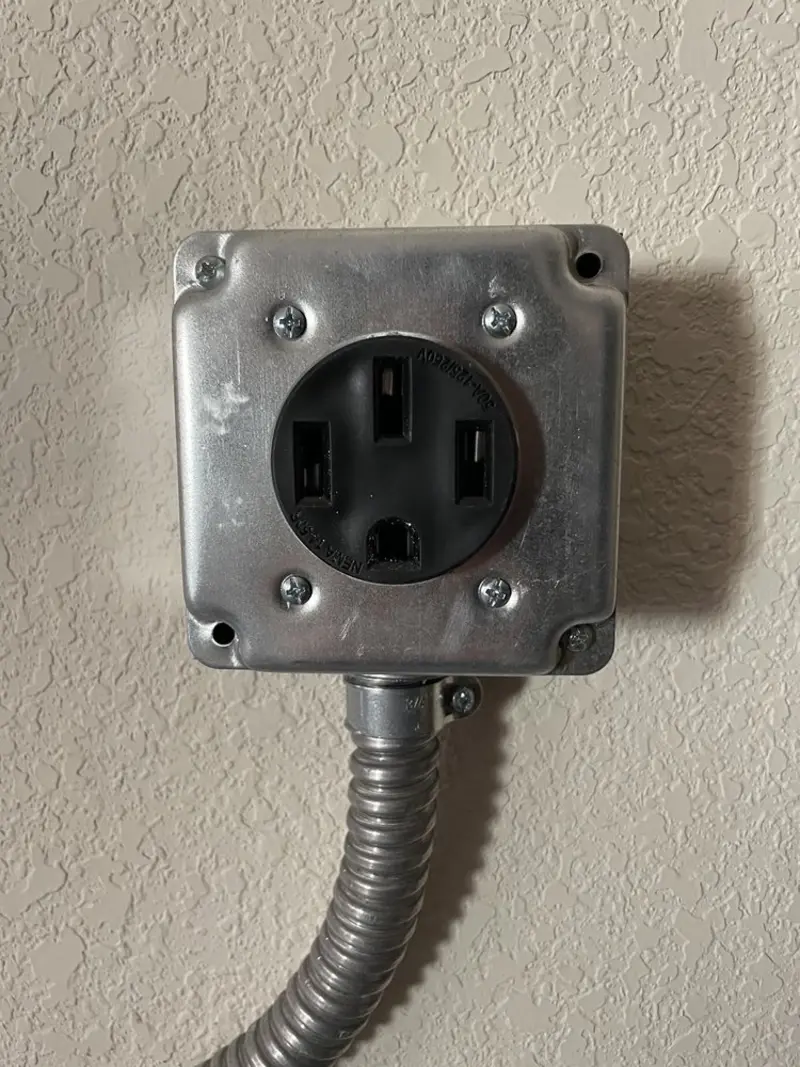 NEMA 14-50 outlet installed for Smart Home Electrical in James City